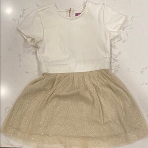 Elegant White and Gold Dress